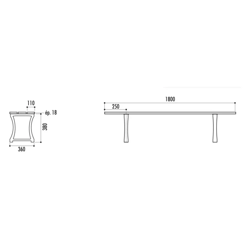 Banc public en compact Cork