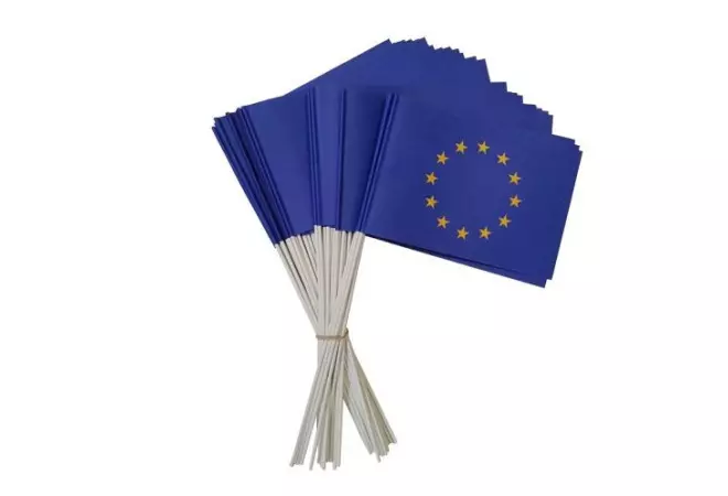 Lot de 50 ou 100 drapeaux Union Européenne en papier à agiter - Net Collectivités