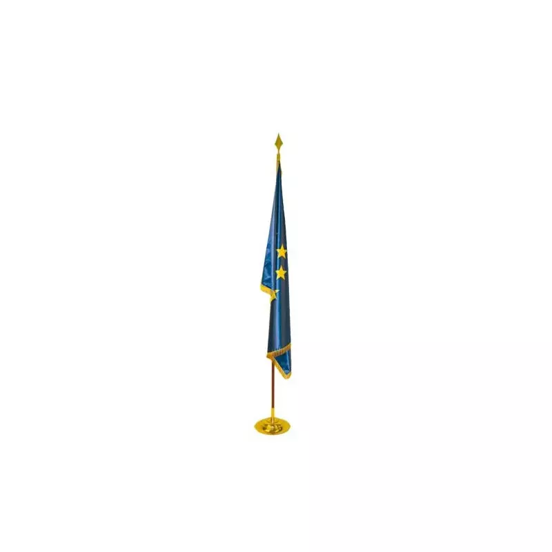 Drapeau prestigieux de mairie - Union Européenne - 97 x 150 cm - en satin