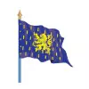 Drapeau sur hampe de comté ou provinces historiques de la France - pour collectivités ou associations - Net Collectivités