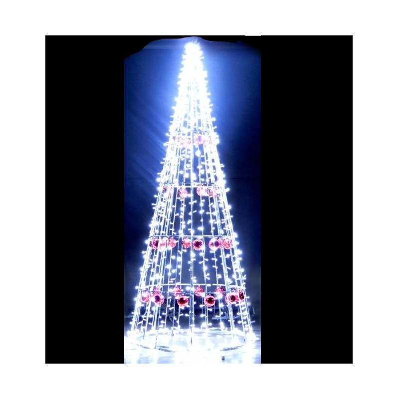 Sapin cône lumineux de Noël - Illumination de noël pour collectivité