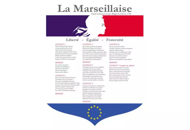 Écusson porte drapeaux Hymne National conventionnel