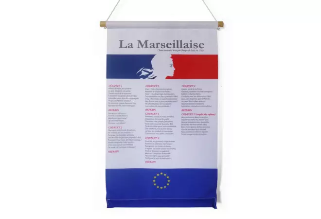 Kakémono paroles de la marseillaise aux couleurs de la France