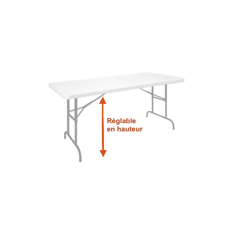 Table pliante portable avec tabouret pliant, petite table réglable en  hauteur et