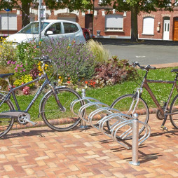 Support pour vélo en bois, rack à vélo extérieur, support à vélo extérieur  - Net collectivités