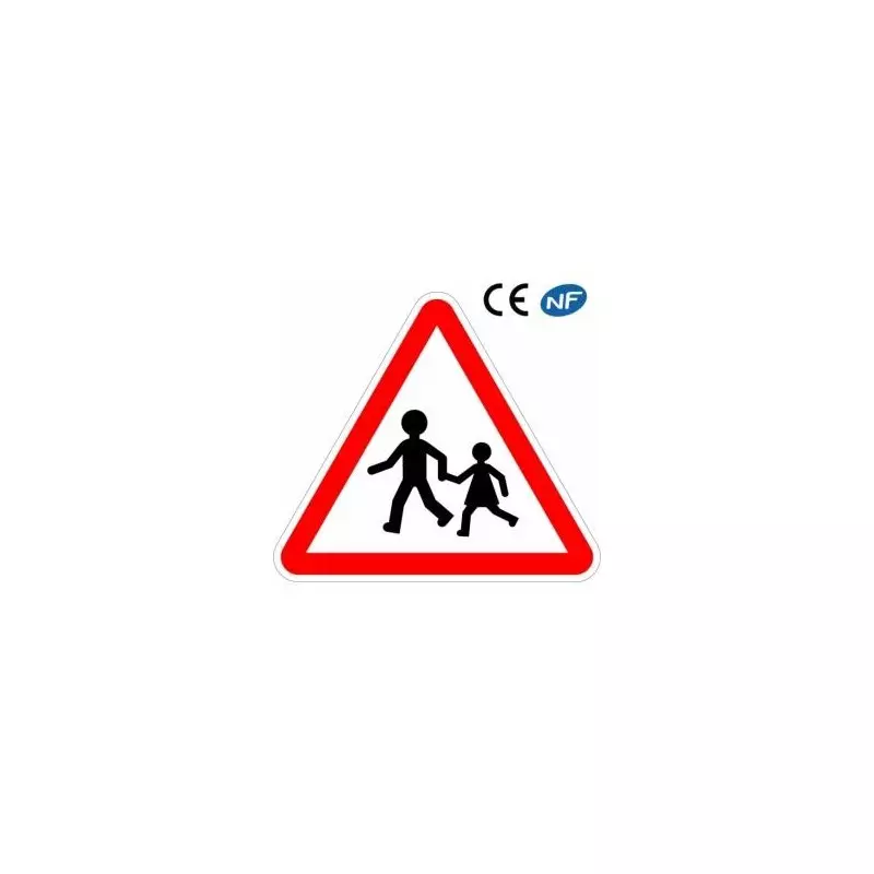 Panneau de signalisation en aluminium vigilance enfants sur les lieux