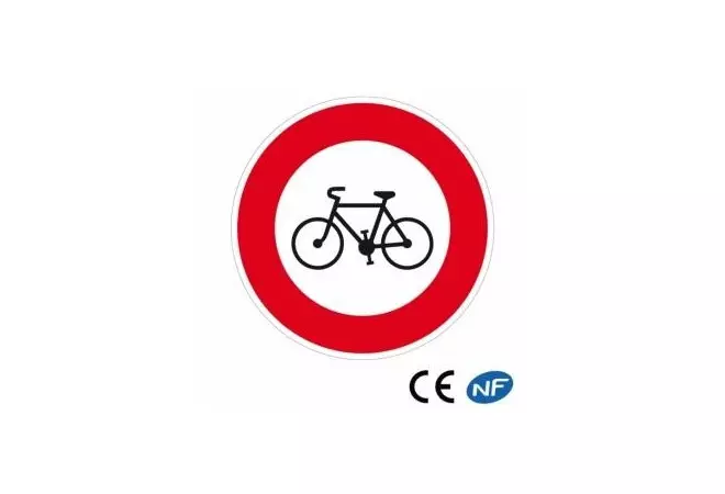 Panneau routier Accès interdit aux cycles (B9b)