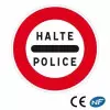 Panneau de signalisation indiquant un arrêt obligatoire au poste de police (B5b)