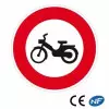 Panneau de signalisation accès interdit aux cyclomoteurs