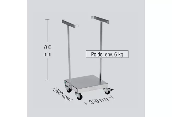 Support sac poubelle 60 L avec 4 roues pivotantes