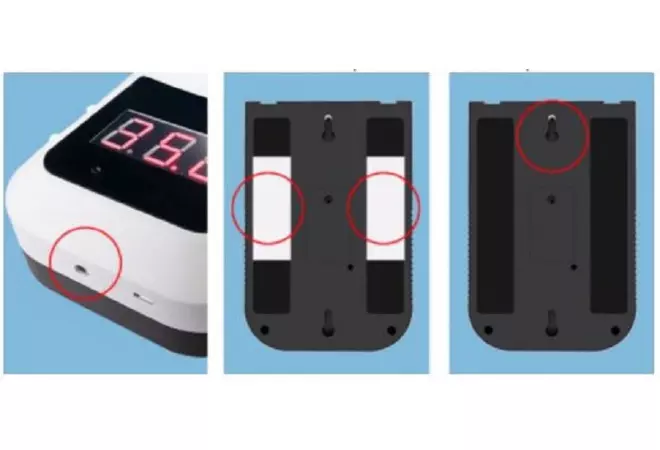 Thermomètre sans contact murale ou trépied système de fixation 