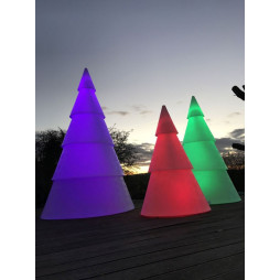 Décor monumental sapin de Noël 3D lumineux et scintillant extérieur H5m  7500 LED blanc chaud et