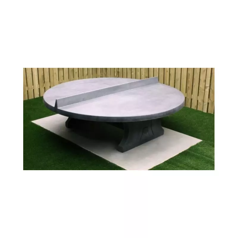 Table ping-pong ronde en béton anthracite