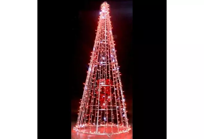 Décors Sapin cône lumineux en 3D à poser