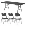 Lot 20 tables pliantes et 120 chaises en polypro "Grey Edition"