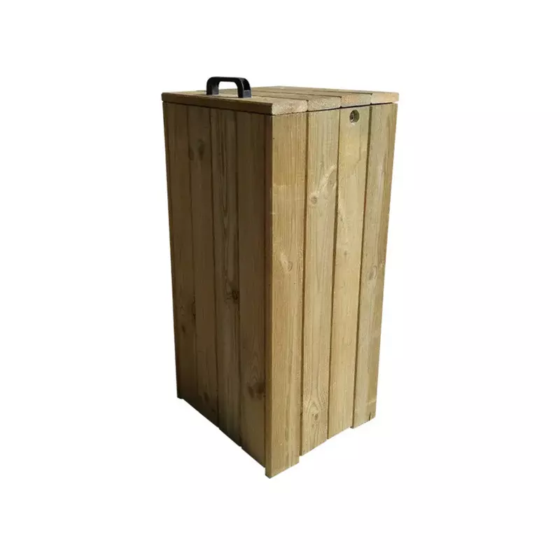 Poubelle pour collectivité - Corbeille de propreté - Poubelle en bois