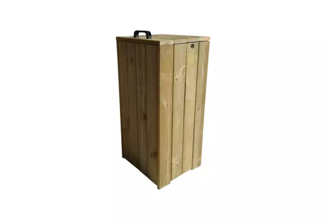 Poubelle pour collectivité - Corbeille de propreté - Poubelle en bois