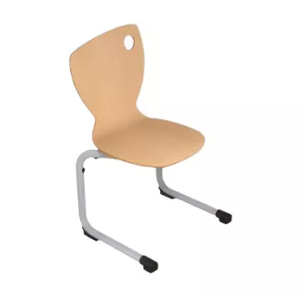 Chaise d'écolier à coque empilable à appui sur table