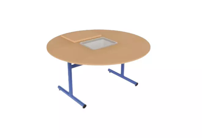 Table scolaire - Table d'école ronde - Table maternelle en bois