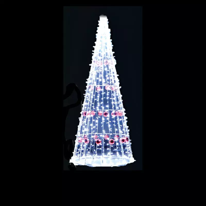 Décors Sapin cône lumineux en 3D à poser