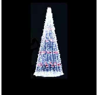 Décors Sapin cône lumineux en 3D à poser