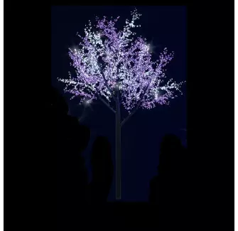 Décor lumineux en 3D : Cerisier en fleurs lumineux