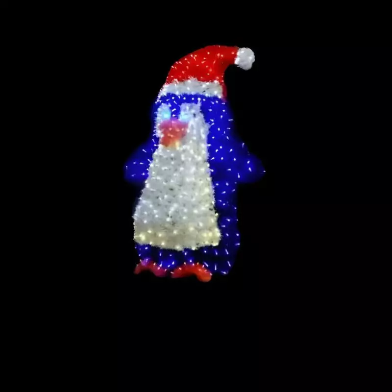 Pingouin lumineux de la banquise en 3D