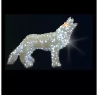 Décor extérieur de Noël - Loup Lumineux 3D