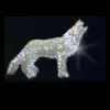 Décor extérieur de Noël - Loup Lumineux 3D