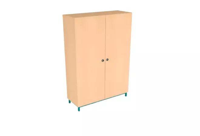 Armoire d'école - 2 portes et 8 tablettes