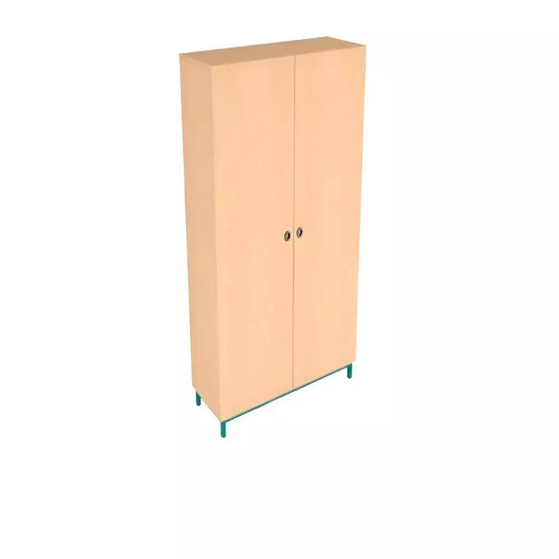 Armoire d'école pour rangement - 2 portes et 8 tablettes