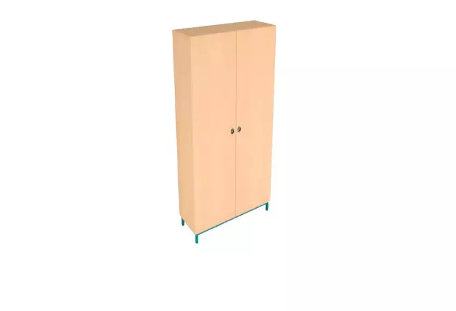 Armoire d'école pour rangement - 2 portes et 8 tablettes