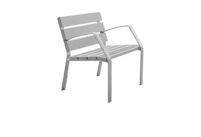 Fauteuil en aluminium 7 lames 70 cm