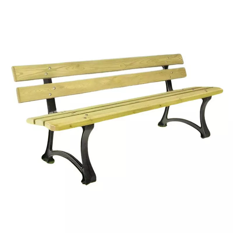 Banc Public en bois et fonte Dresde