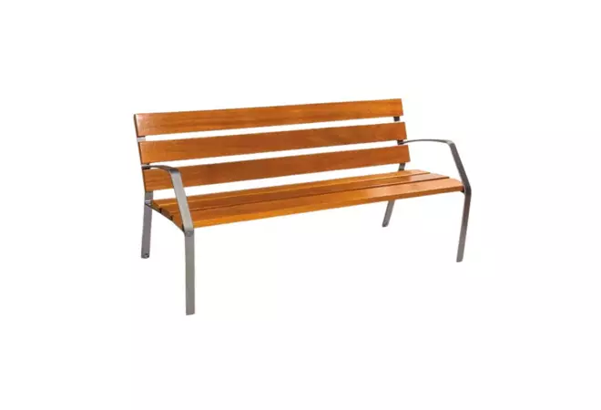 Banc Modo en bois exotique 6 lames 180 cm