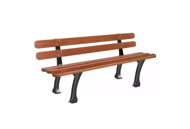 Banc lames en bois arrondies Lugo