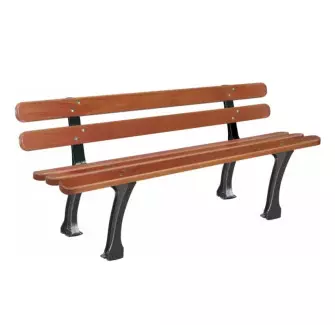 Banc lames en bois arrondies Lugo