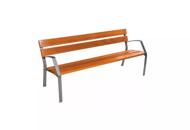 Banc Modo en bois exotique 5 lames 180 cm