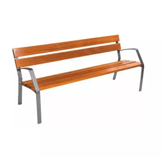 Banc Modo en bois exotique 5 lames 180 cm