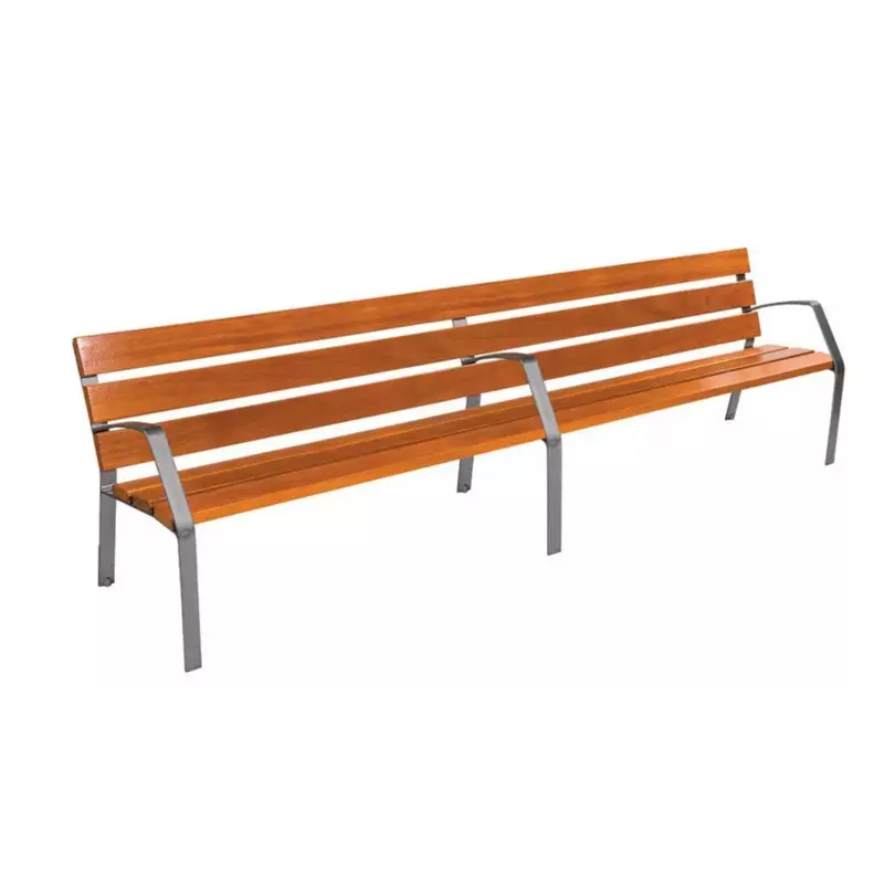 Banc Modo en bois exotique 6 lames 300 cm