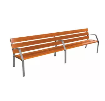 Banc Modo en bois exotique 6 lames 300 cm