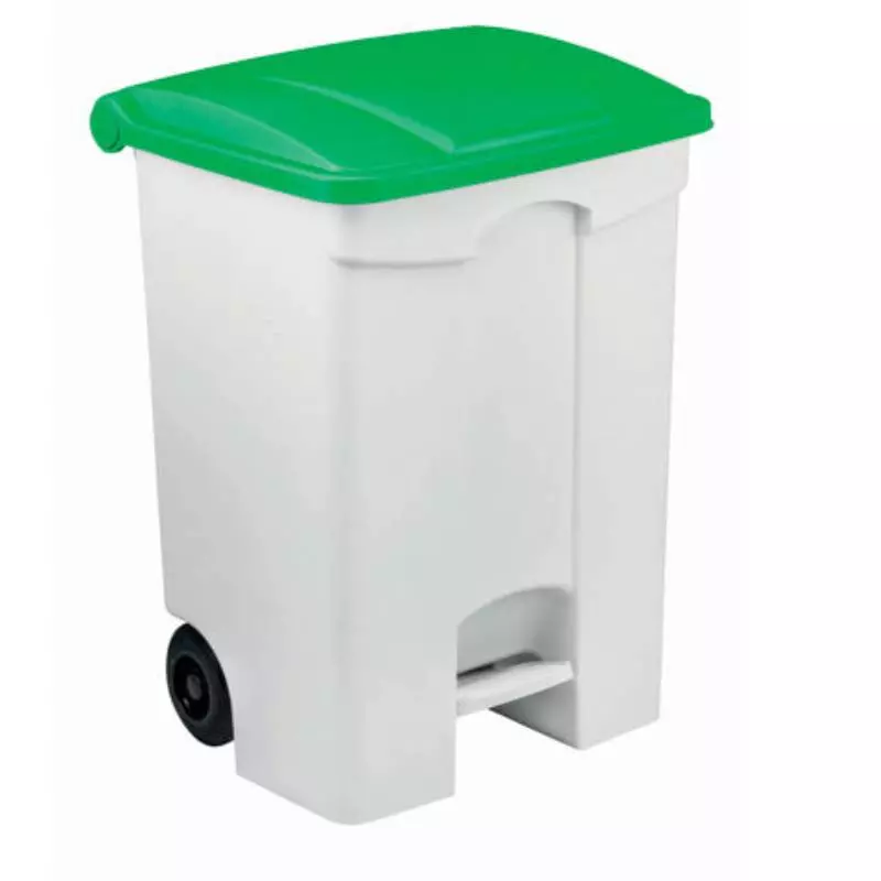 Poubelle mobile 70L vert