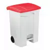 Poubelle mobile 70L rouge