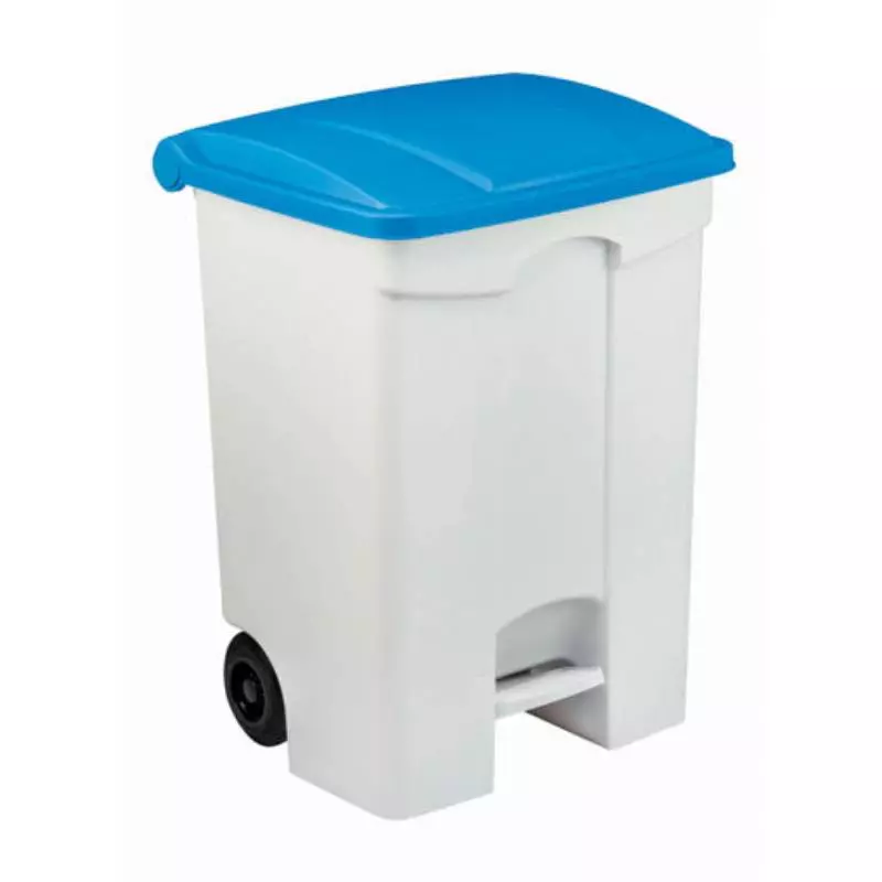 Poubelle mobile 70L bleue