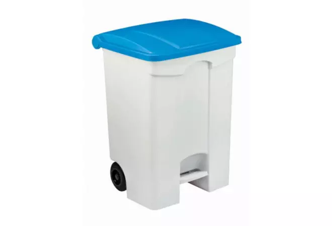 Poubelle mobile 70L bleue