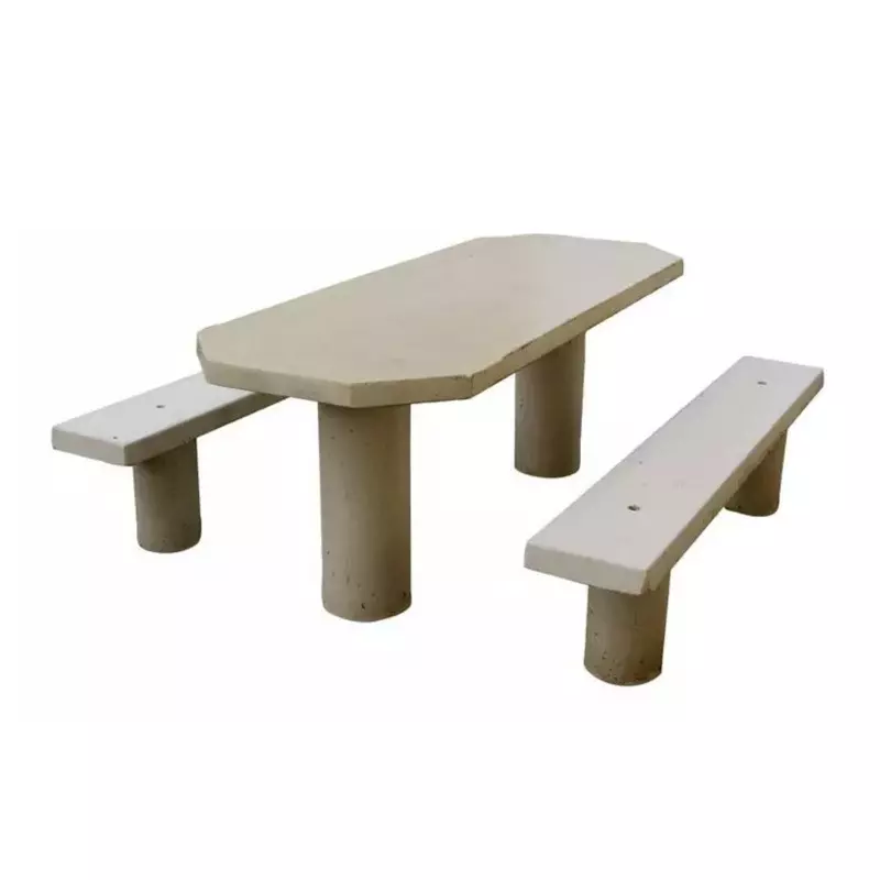 Table Pique Nique Ovale Béton