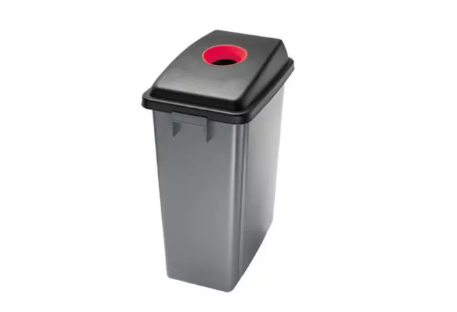 Corbeille de tri 60L rouge