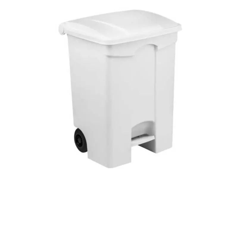 Poubelle mobile 70L blanc