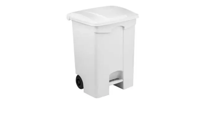 Poubelle mobile 70L blanc