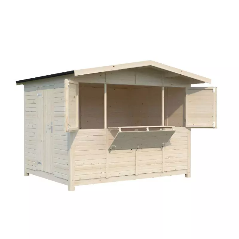 Chalet pliable en bois pour marchés